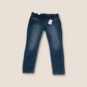 NWT Levis Signature Baby Bump Skinny Maternity Jeans‎ Dark Wash MEDIUM W32 L28